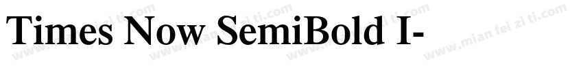 Times Now SemiBold I字体转换